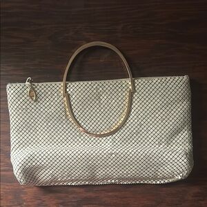 Elegant Cream and Gold Women's Handbag